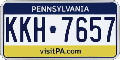 PA license plate KKH7657