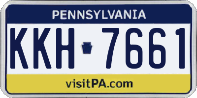 PA license plate KKH7661