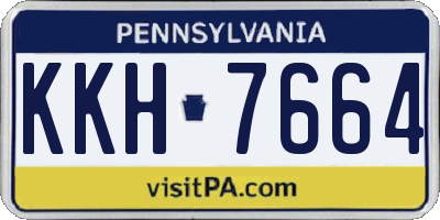 PA license plate KKH7664