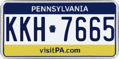 PA license plate KKH7665