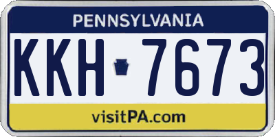 PA license plate KKH7673