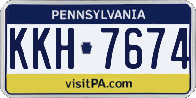 PA license plate KKH7674