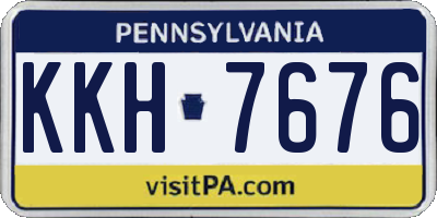 PA license plate KKH7676