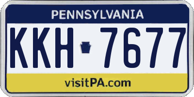 PA license plate KKH7677