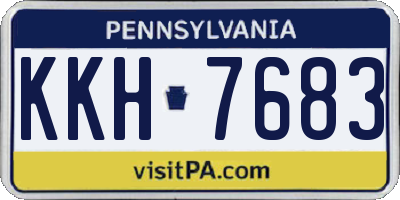 PA license plate KKH7683