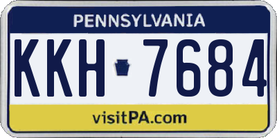 PA license plate KKH7684