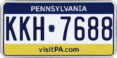 PA license plate KKH7688