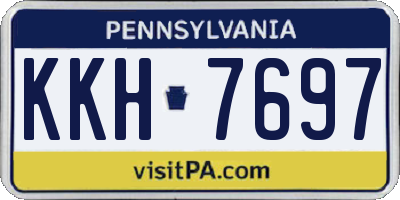 PA license plate KKH7697