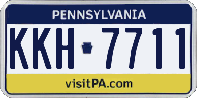 PA license plate KKH7711
