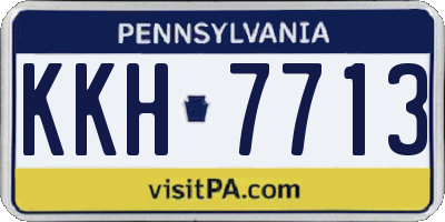 PA license plate KKH7713