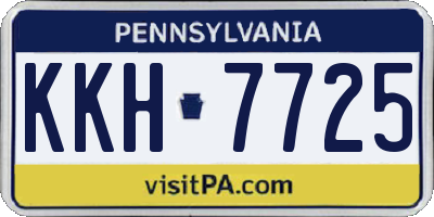 PA license plate KKH7725