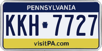 PA license plate KKH7727