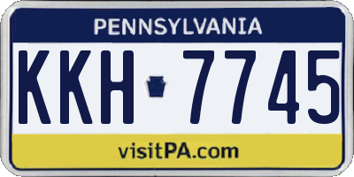 PA license plate KKH7745