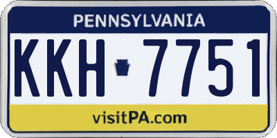 PA license plate KKH7751