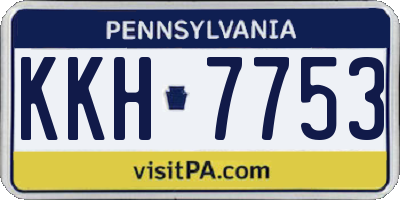 PA license plate KKH7753