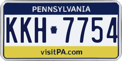 PA license plate KKH7754