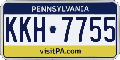 PA license plate KKH7755