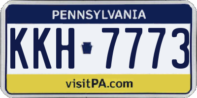 PA license plate KKH7773