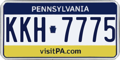 PA license plate KKH7775
