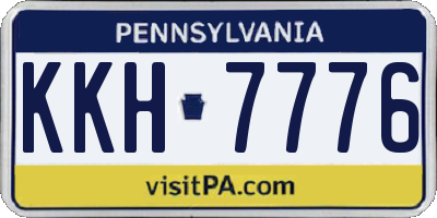 PA license plate KKH7776