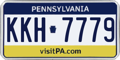 PA license plate KKH7779
