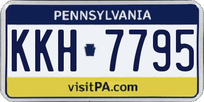 PA license plate KKH7795