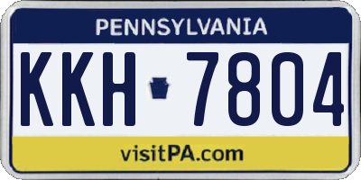 PA license plate KKH7804