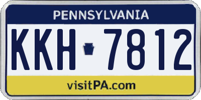 PA license plate KKH7812