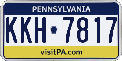 PA license plate KKH7817