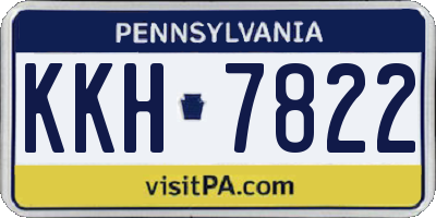 PA license plate KKH7822