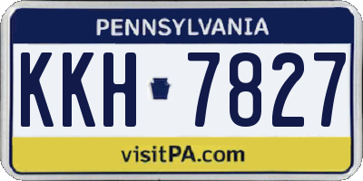 PA license plate KKH7827