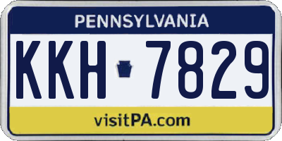 PA license plate KKH7829