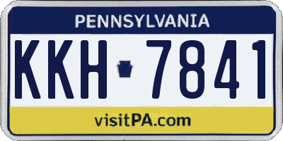 PA license plate KKH7841