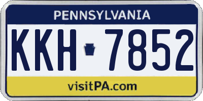PA license plate KKH7852