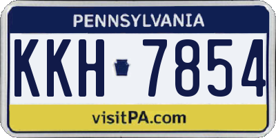 PA license plate KKH7854
