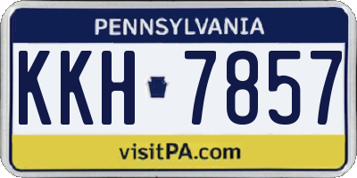 PA license plate KKH7857