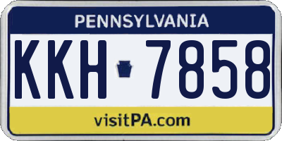 PA license plate KKH7858
