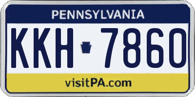 PA license plate KKH7860
