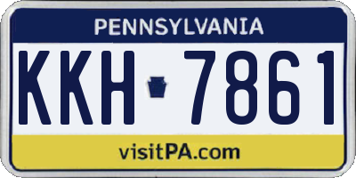PA license plate KKH7861