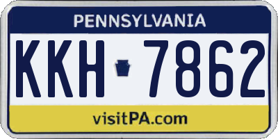PA license plate KKH7862