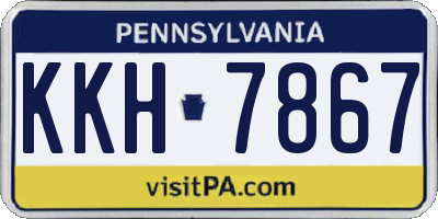 PA license plate KKH7867