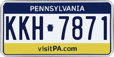 PA license plate KKH7871