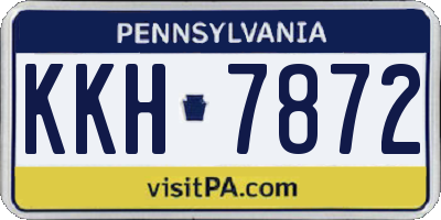 PA license plate KKH7872