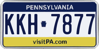 PA license plate KKH7877