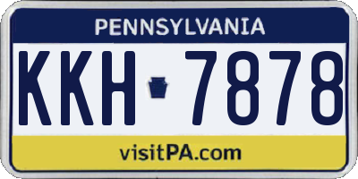 PA license plate KKH7878