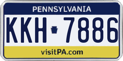 PA license plate KKH7886