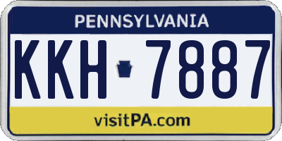 PA license plate KKH7887