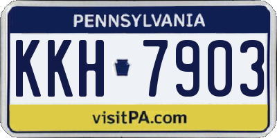 PA license plate KKH7903