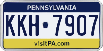 PA license plate KKH7907