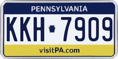 PA license plate KKH7909